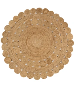 Jonathany Ansa Collection RNF104A Natural Area Rug 4 ft. X 4 ft. Round