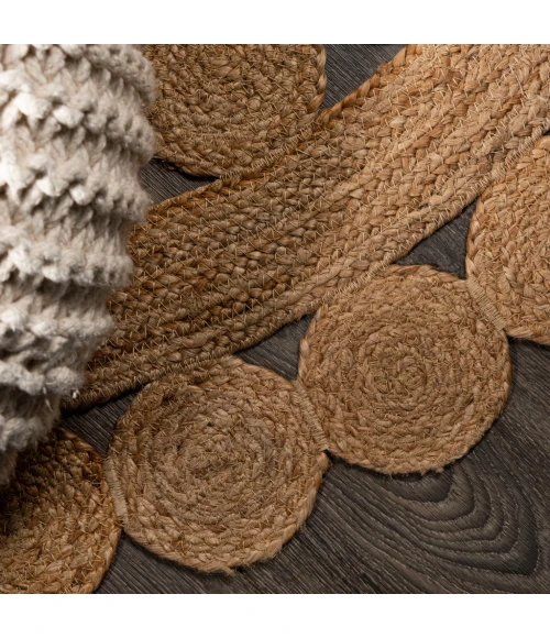 Bodhi Round Natural Jute hippie Circle Natural 6' Round Area Rug