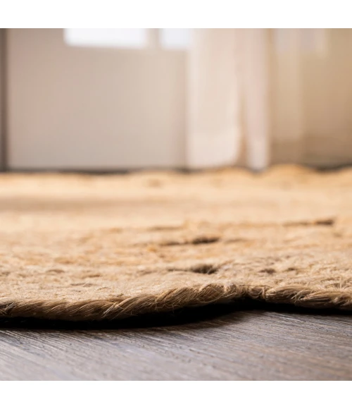 Bodhi Round Natural Jute hippie Circle Natural 6' Round Area Rug