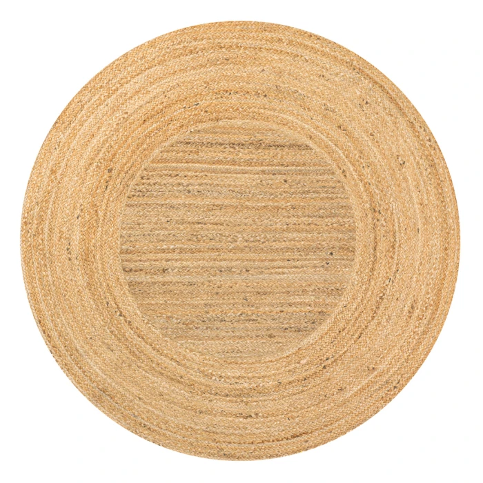 Harmony Boho Jute Circle Natural 5' Round Area Rug