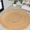 Jonathany Ansa Collection RNF110A Natural Area Rug 4 ft. 1 in. X 4 ft. 1 in. Round