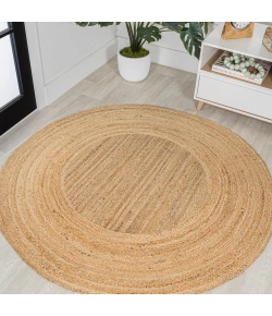 Jonathany Ansa Collection RNF110A Natural Area Rug 4 ft. 1 in. X 4 ft. 1 in. Round
