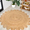 Jonathany Ansa Collection RNF112A Natural Area Rug 4 ft. 1 in. X 4 ft. 1 in. Round