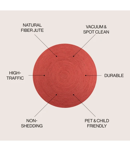 Jonathan Y ANSA COLLECTION Blue RNF116B 6ft. Round Rug