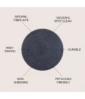Jonathan Y ANSA COLLECTION Blue RNF116C 6ft. Round Rug