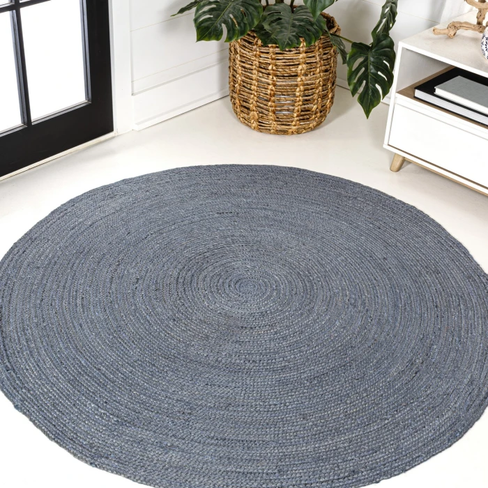 Jonathan Y ANSA COLLECTION Gray RNF116D 6ft. Round Rug