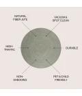 Jonathan Y ANSA COLLECTION Gray RNF116D 5ft. Round Rug