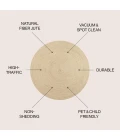 Jonathan Y ANSA COLLECTION Ivory RNF116E 4ft. Round Rug
