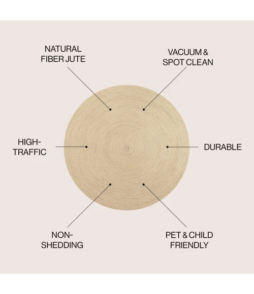 Jonathan Y ANSA COLLECTION Ivory RNF116E 4ft. Round Rug