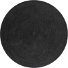Jonathan Y ANSA COLLECTION Black RNF116F 5ft. Round Rug