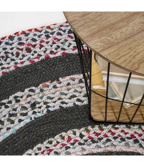 Jonathan Y ANSA COLLECTION White RNF117B 4ft. Round Rug