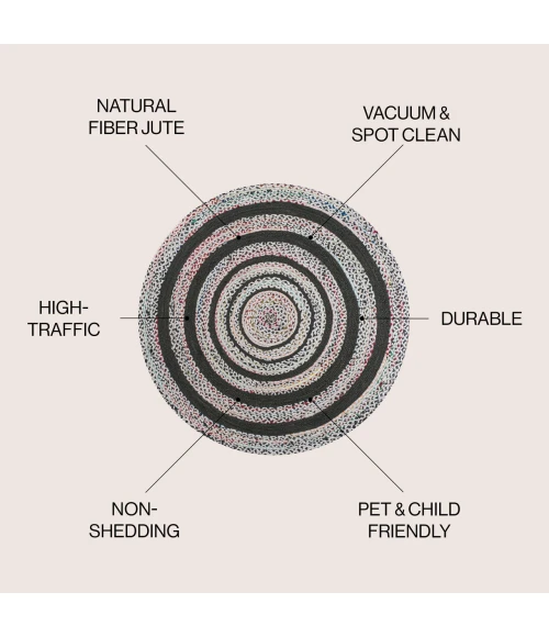 Jonathan Y ANSA COLLECTION White RNF117B 4ft. Round Rug