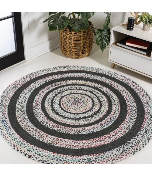Jonathan Y ANSA COLLECTION White RNF117B 4ft. Round Rug