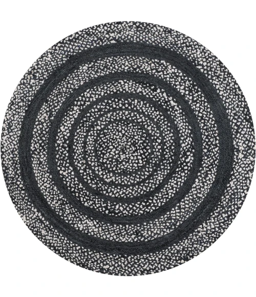 Jonathan Y ANSA COLLECTION Black RNF117C 4ft. Round Rug