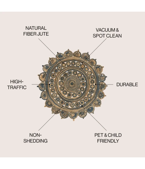 Jonathan Y ANSA COLLECTION Red SEU100E 6ft. Round Rug