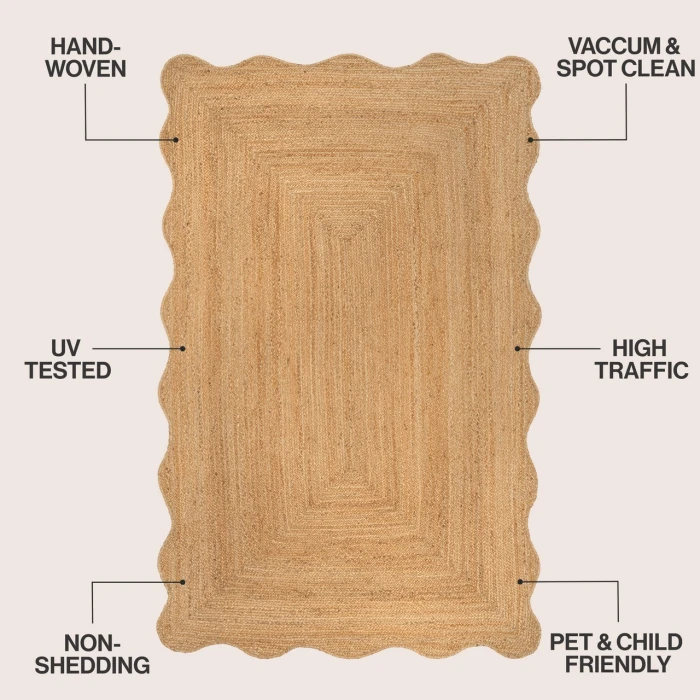 Jonathan Y ANSA COLLECTION Brown RNF201A-4 3ft. X 5ft. Rect. Rug