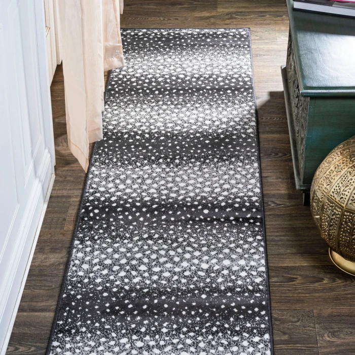 Antelope Modern Animal Black/Cream 2 ft. x 8 ft. Runner Rug