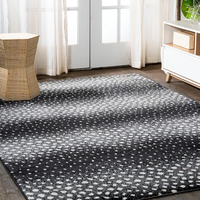 Antelope Modern Animal Black/Cream 4 ft. x 6 ft. Area Rug