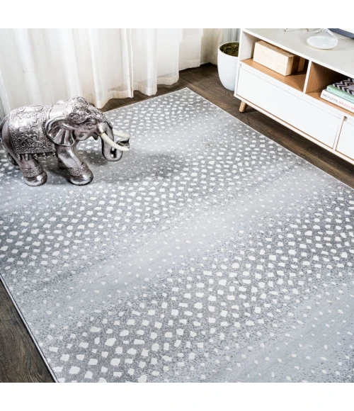 Antelope Modern Animal Light Gray/Cream 3 ft. x 5 ft. Area Rug