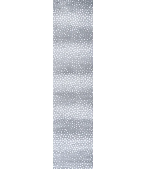 Antelope Modern Animal Gray/Cream 2 ft. x 10 ft. Runner Rug