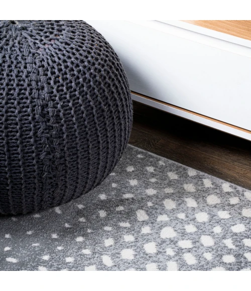 Antelope Modern Animal Gray/Cream 2 ft. x 10 ft. Runner Rug