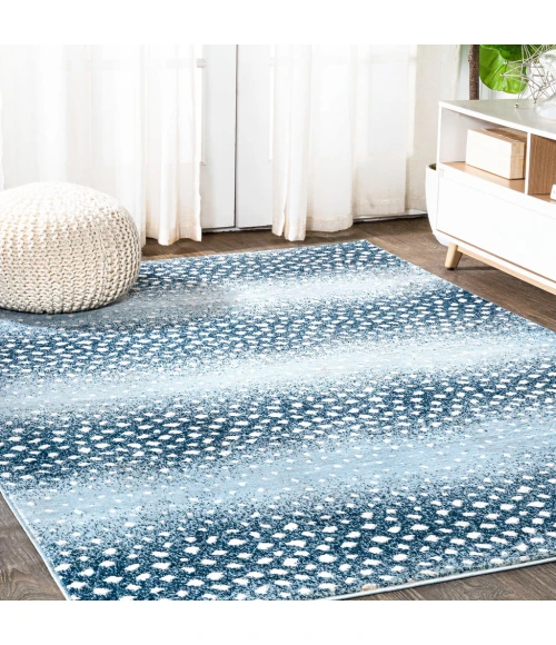 Antelope Modern Animal Blue/Cream 8 ft. x 10 ft. Area Rug