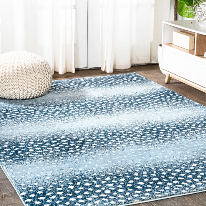 Antelope Modern Animal Blue/Cream 3 ft. x 5 ft. Area Rug