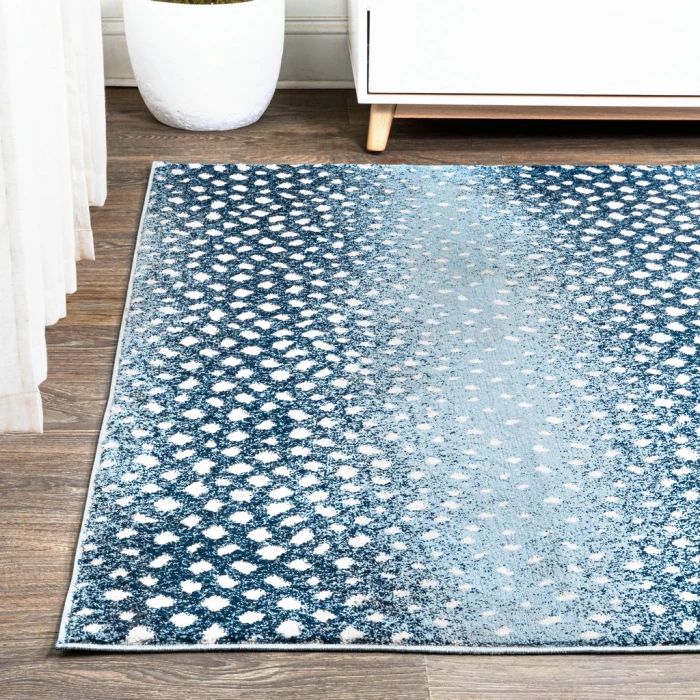 Antelope Modern Animal Blue/Cream 3 ft. x 5 ft. Area Rug