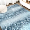 Jonathany Safari SAF100D Blue/Cream Area Rug 5 ft. 3 in. X 7 ft. 6 in. Rectangle