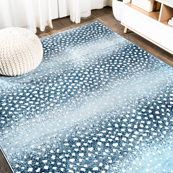 Antelope Modern Animal Blue/Cream 3 ft. x 5 ft. Area Rug