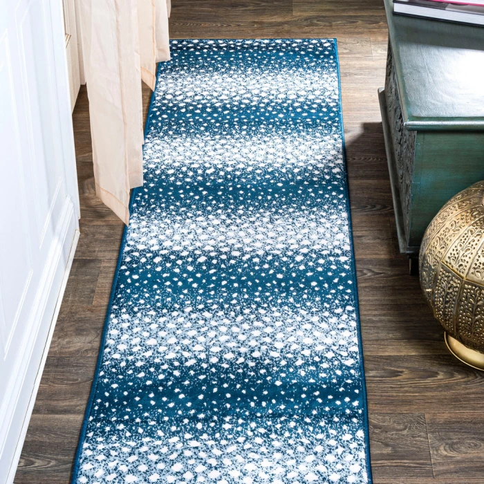 Antelope Modern Animal Navy/Cream 2 ft. x 10 ft. Runner Rug
