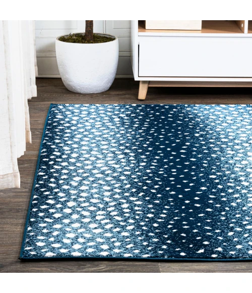 Antelope Modern Animal Navy/Cream 5 ft. x 8 ft. Area Rug
