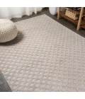 Rabat High-Low Pile Mini-Diamond Trellis Beige 8 ft. x 10 ft. Indoor/Outdoor Area Rug