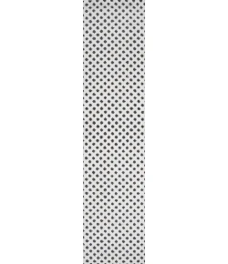 Jonathany South Beach SBH101B White/Black Area Rug 2 ft. X 8 ft. Runner