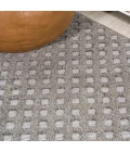 Rabat High-Low Pile Mini-Diamond Trellis Dark Gray/Ivory 2 ft. x 8 ft. Indoor/Outdoor Runner Rug