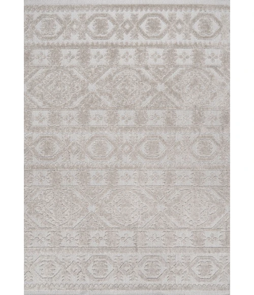 Citta High-Low Pile Mediterranean Tile Beige 8 ft. x 10 ft. Indoor/Outdoor Area Rug