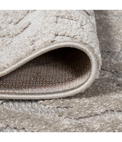 Citta High-Low Pile Mediterranean Tile Beige 2 ft. x 8 ft. Indoor/Outdoor Runner Rug