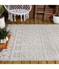 Citta High-Low Pile Mediterranean Tile Beige 8 ft. x 10 ft. Indoor/Outdoor Area Rug