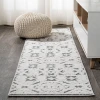 Jonathany South Beach SBH102B White/Black Area Rug 2 ft. X 8 ft. Runner