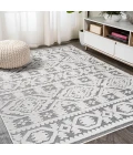 Citta High-Low Pile Mediterranean Tile White/Black 8 ft. x 10 ft. Indoor/Outdoor Area Rug