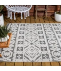 Citta High-Low Pile Mediterranean Tile White/Black 8 ft. x 10 ft. Indoor/Outdoor Area Rug