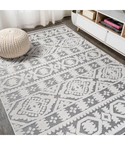 Jonathany South Beach SBH102B White/Black Area Rug 7 ft. 9 in. X 10 ft. Rectangle