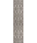 Citta High-Low Pile Mediterranean Tile Dark Gray/Ivory 2 ft. x 8 ft. Indoor/Outdoor Runner Rug