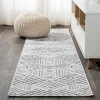 Jonathany South Beach SBH103A White/Black Area Rug 2 ft. X 8 ft. Runner