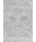 Jordan High-Low Pile Art Deco Geometric White/Black 8 ft. x 10 ft. Indoor/Outdoor Area Rug