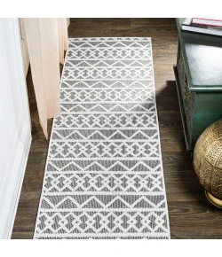 Jonathany South Beach SBH104A Black/Ivory Area Rug 2 ft. X 10 ft. Runner