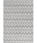 Aylan High-Low Pile Knotted Trellis Geometric Black/Ivory 8 ft. x 10 ft. Indoor/Outdoor Area Rug