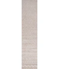 Aylan High-Low Pile Knotted Trellis Geometric Beige 2 ft. x 10 ft. Indoor/Outdoor Runner Rug