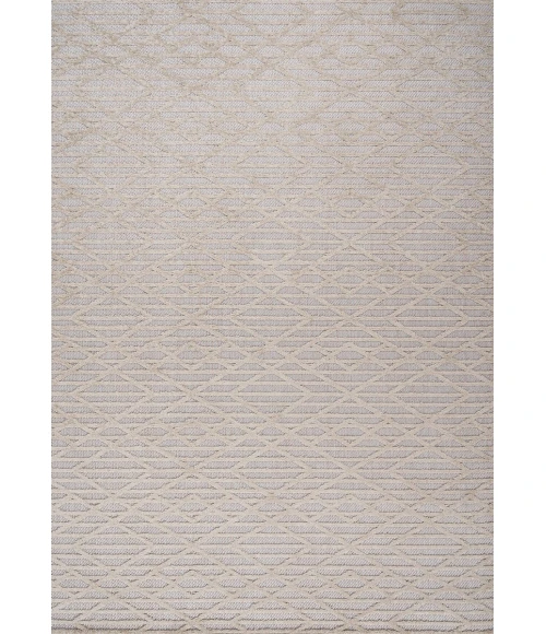 Ararat High-Low Pile Moroccan Diamond Modern Beige 8 ft. x 10 ft. Indoor/Outdoor Area Rug