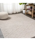 Ararat High-Low Pile Moroccan Diamond Modern Beige 8 ft. x 10 ft. Indoor/Outdoor Area Rug